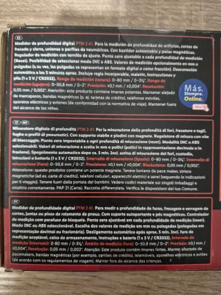 Medidor Profundidad Digital Parkside PTM 2 A1