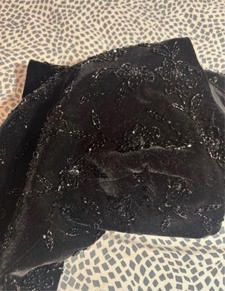 Top Vintage Terciopelo Negro