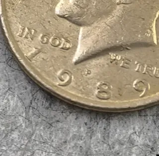 Medio 1/2 dolar Kennedy 1989