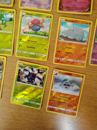 Lote 11 Cartas Pokémon Reverse y Holo