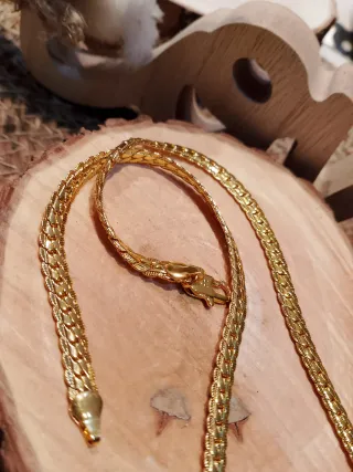 Cadena Serpiente Chapado Oro 18k