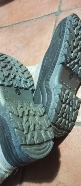 Botas nieve niño Decathlon beige/negro