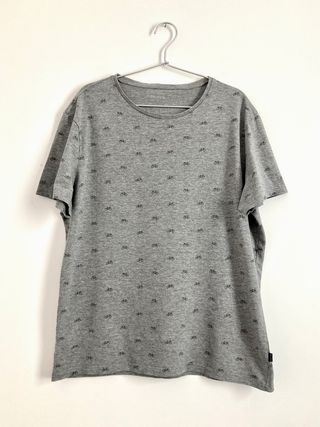Camiseta Pier One Gris Estampada Bicicletas