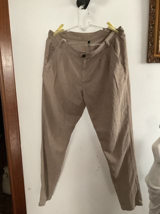 Pantalón Benetton Pana Fina Beige