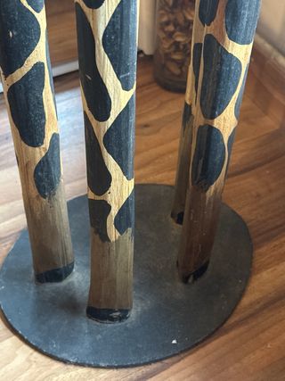 Jirafa artesanal de madera