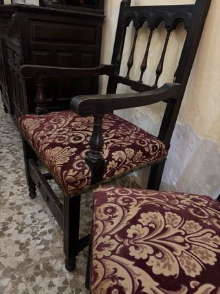 Sillas comedor madera antiguas tapizadas