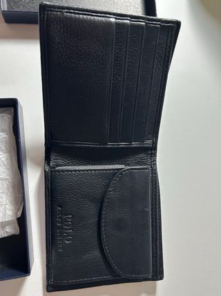 Cartera Polo Ralph Lauren de cuero negra.