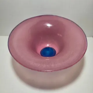 Vaso centrotavola in vetro firmato Elite Murano