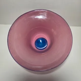 Vaso centrotavola in vetro firmato Elite Murano