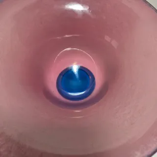 Vaso centrotavola in vetro firmato Elite Murano