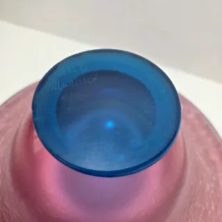 Vaso centrotavola in vetro firmato Elite Murano