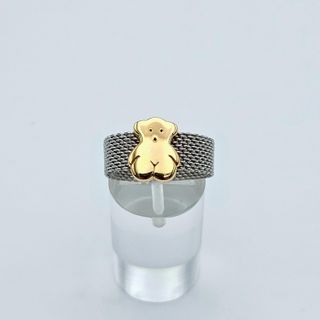 Anillo Tous de Acero y Oro 18K, Niña, 4,16gr, T-15