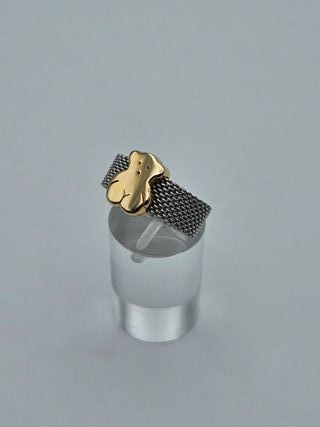 Anillo Tous de Acero y Oro 18K, Niña, 4,16gr, T-15