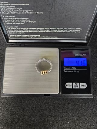 Anillo Tous de Acero y Oro 18K, Niña, 4,16gr, T-15