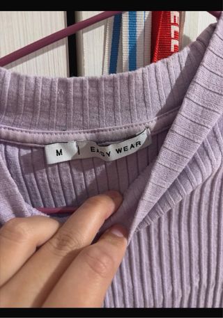 Jersey morado de manga 3/4