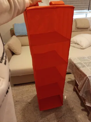 Estantería colgante IKEA naranja,velcro muy fuerte