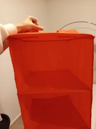 Estantería colgante IKEA naranja,velcro muy fuerte