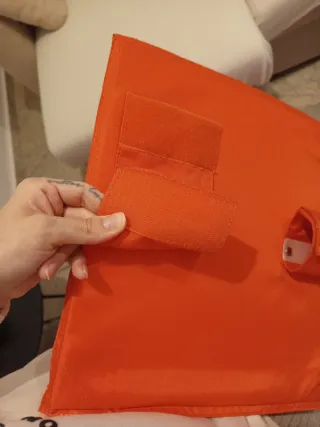 Estantería colgante IKEA naranja,velcro muy fuerte