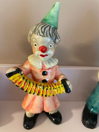 Payasos de Cerámica Pintados a Mano