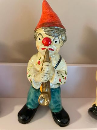 Payasos de Cerámica Pintados a Mano