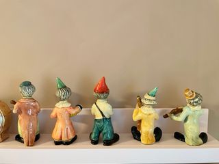 Payasos de Cerámica Pintados a Mano