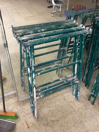 2 Caballetes obra metálicos verdes