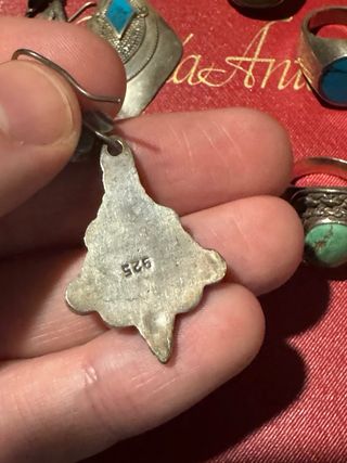 Pendientes plata y turquesas