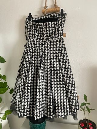 Vestido vintage pata de gallo talla 34