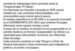 Consola de juegos Supersportic PC-501