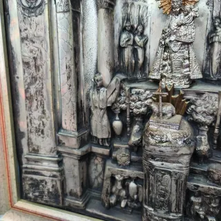 Cuadro plata Virgen de los desamparados antiguo