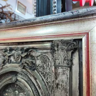 Cuadro plata Virgen de los desamparados antiguo