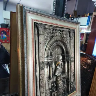 Cuadro plata Virgen de los desamparados antiguo
