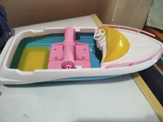 Moto rosa y morada de juguete