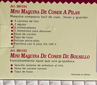2 mini máquinas de coser portátiles