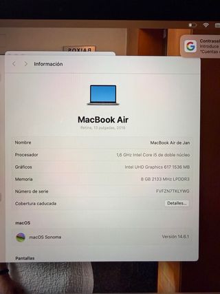 MacBook Air 13” 2019 Plata