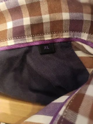 Camisa de rayas marrón y morado Pedro del Hierro