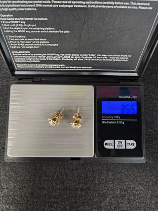 Pendientes Oro 18K Redondos 3,55gr