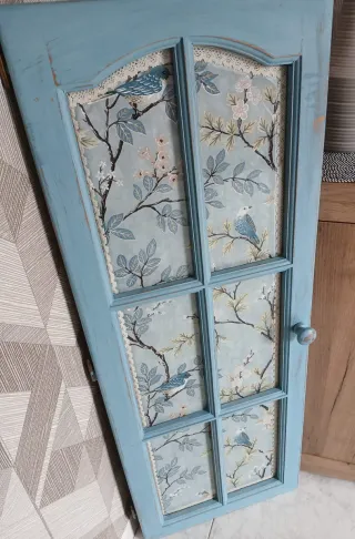 Porta decorativa turchese Shabby Chic