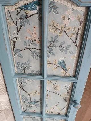 Porta decorativa turchese Shabby Chic
