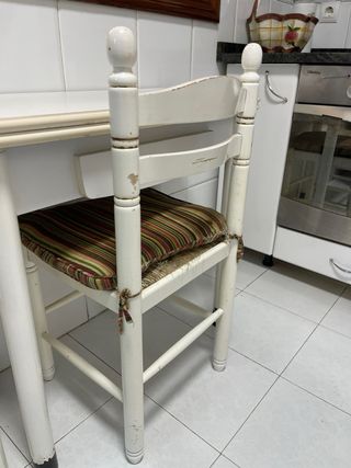 Mesa extensible blanca