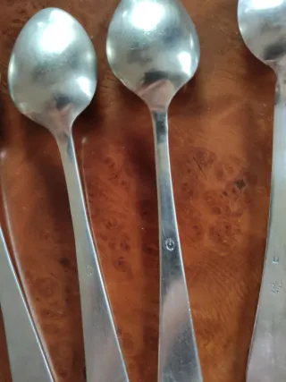 Cucharitas antiguas baño plata