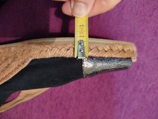 Alpargatas Cabrera Talla 39 Negro/Plata