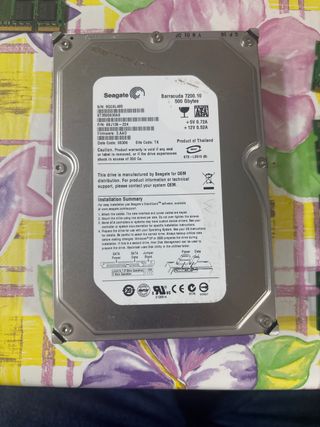 Disco Duro Seagate Barracuda 500GB