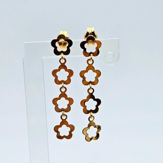 Pendientes Oro 18K Flores 3cm