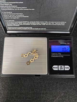 Pendientes Oro 18K Flores 3cm