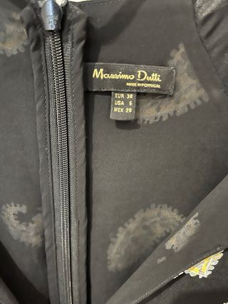 Vestido Massimo Dutti Negro Talla 38