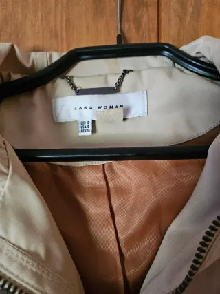 Gabardina Zara capucha mujer Talla S