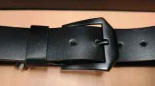 Cinturón Negro Hebilla Negra 120cm Ancho 3.6cm