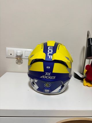 Casco Axxis Wolf MX Amarillo y Azul