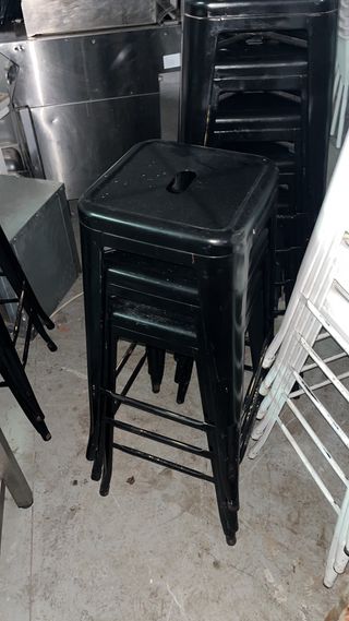 Taburetes Altos Negros 15 unidades